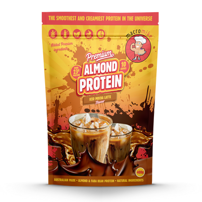 Macro Mike Premium Almond Protein 400g Or 800g, Iced Mocha Latte Flavour