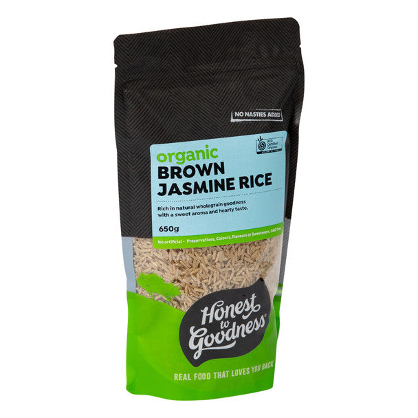 Honest To Goodness Brown Jasmine Rice 650g, Certified Organic