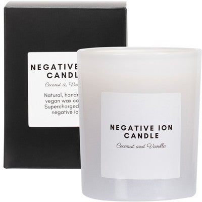 Supercharged Food Negative Ion Candle, Coconut & Vanilla Fragrance