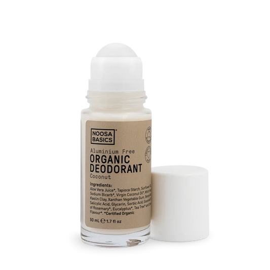 Noosa Basics Organic Deodorant Roll On 50ml, Coconut Fragrance