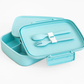 Arigato Bento Box 5 Compartments, Palms (Blue)