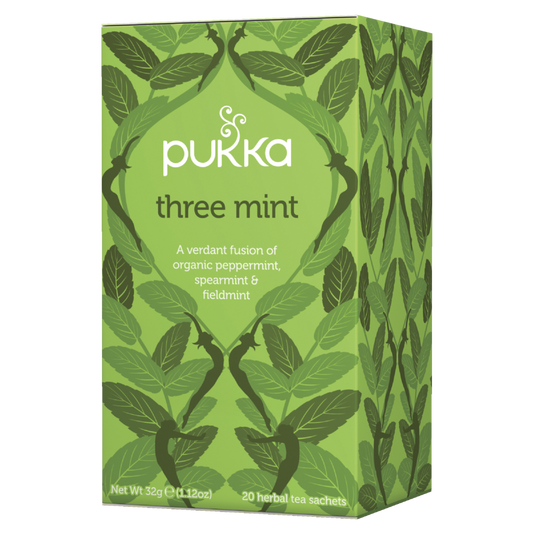 Pukka Herbs 20 Herbal Tea Bags, Three Mint
