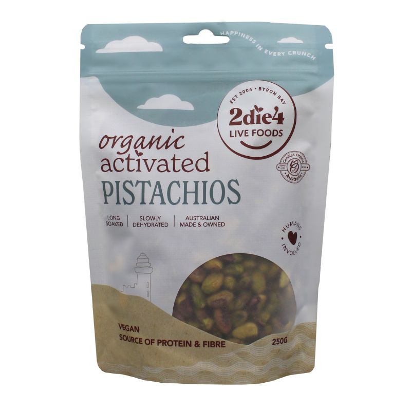 2Die4 Live Foods Activated & Organic Pistachios 100g Or 250g