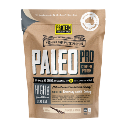 Protein Supplies Australia PaleoPro (Egg White Protein) 400g Or 900g, Vanilla Bean Flavour