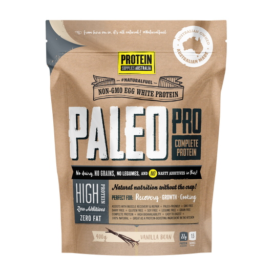 Protein Supplies Australia PaleoPro (Egg White Protein) 400g Or 900g, Vanilla Bean Flavour