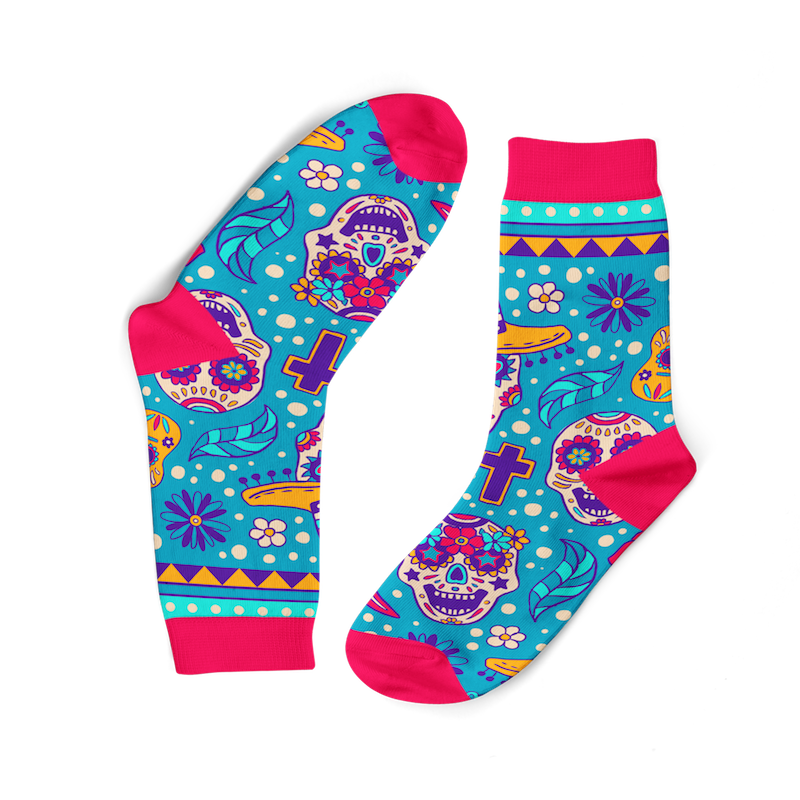 Funky Sock Co Bamboo Socks Single Pair, Day Of The Dead