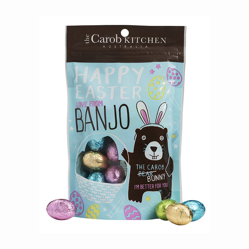 The Carob Kitchen Banjo The Carob Bunny Mini Egg Gift Bag 140g, Made In Australia