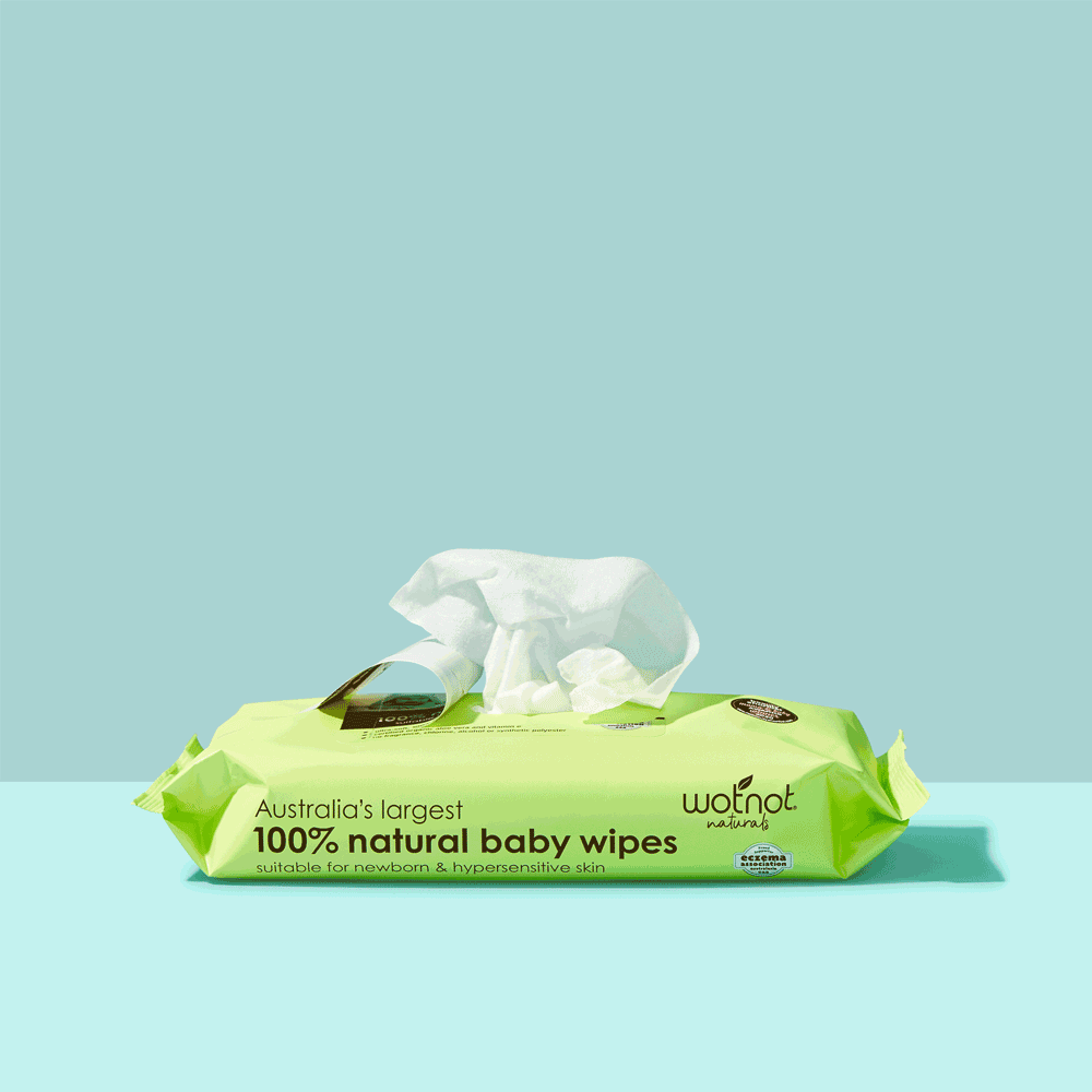 Wotnot Naturals 100% Natural Baby Wipes 70 Pack, Alcohol Free & Biodegradable
