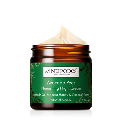 Antipodes Avocado Pear Nourishing Night Cream 60mL, Collagen Boosting With Manuka Honey