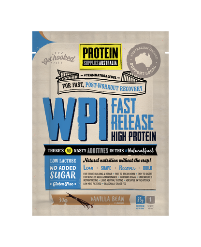 Protein Supplies Australia WPI (Whey Protein Isolate) 500g, 1kg Or 3kg, Vanilla Bean Flavour