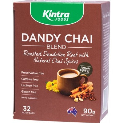 Kintra Foods Dandy Chai Blend, 32 Tea Bags