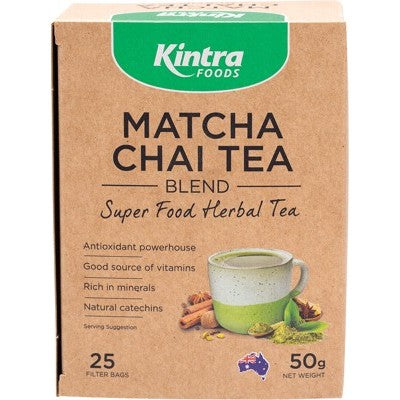 Kintra Foods Matcha Chai Blend, 25 Tea Bags