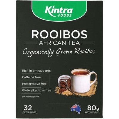 Kintra Foods Rooibos African Tea, 32 Tea Bags (Organically Grown)