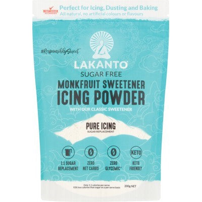 Lakanto Monkfruit Sweetener Icing Sugar Replacement 200g, Icing Powder