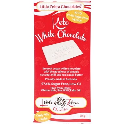 Little Zebra Chocolates Keto White Chocolate 85g
