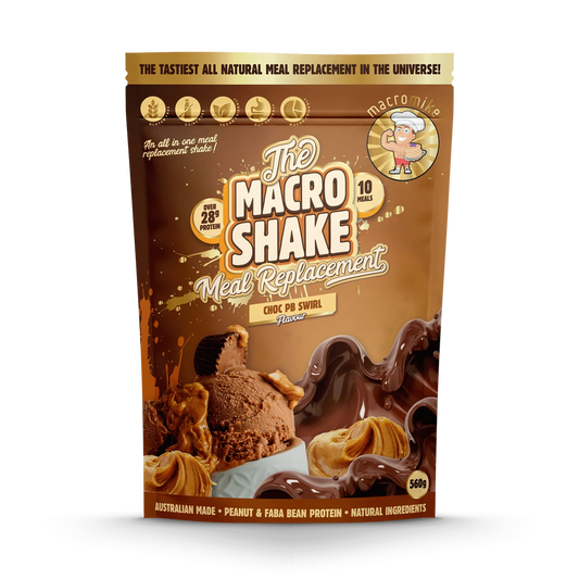 Macro Mike Macro Shake Meal Replacement 560g, Choc PB Swirl Flavour