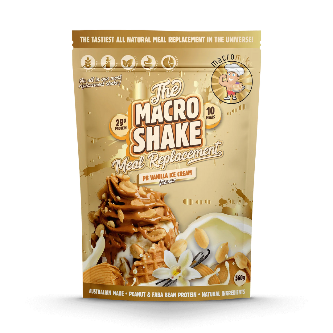 Macro Mike Macro Shake Meal Replacement 560g, PB Vanilla Ice-Cream Flavour