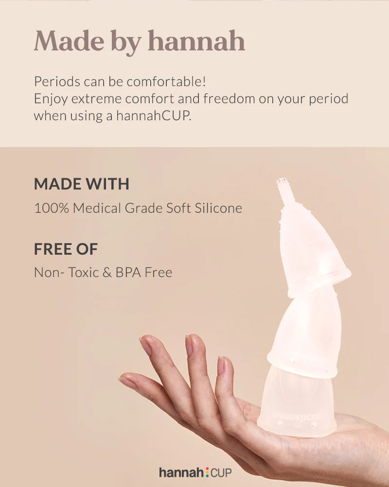 Hannah Cup Menstrual Cup, Small Or Medium Size