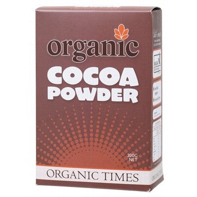 Organic Times Cocoa Powder 200g Or 500g, Certified Organic