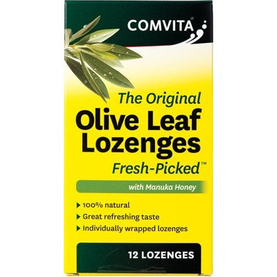 Comvita Olive Leaf Extract Lozenges With Manuka Honey, Individually Wrapped 12 Lozenges Or 40 Lozenges