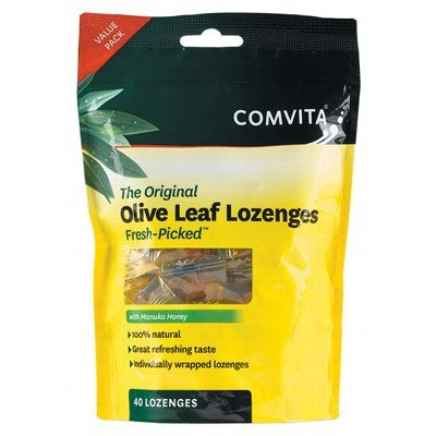 Comvita Olive Leaf Extract Lozenges With Manuka Honey, Individually Wrapped 12 Lozenges Or 40 Lozenges