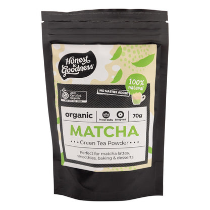 Honest To Goodness Japanese  Matcha Powder 70g Or 1Kg, Australian Certified Organic