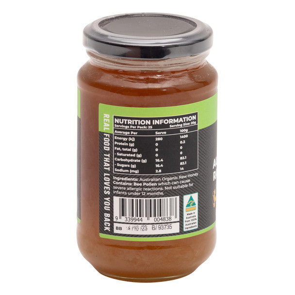 Honest To Goodness 100% Raw Honey 500g, Certified Organic & Australian