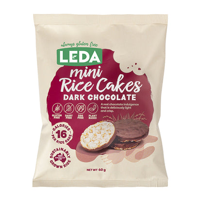 LEDA Mini Rice Cakes 60g, With Dark Chocolate