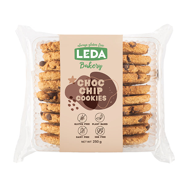 LEDA Bakery Range Choc Chip Cookies  250g, Home-Baked Style