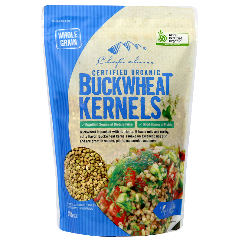 Chef's Choice Buckwheat Kernels 500g, Australian Certified Organic & Raw