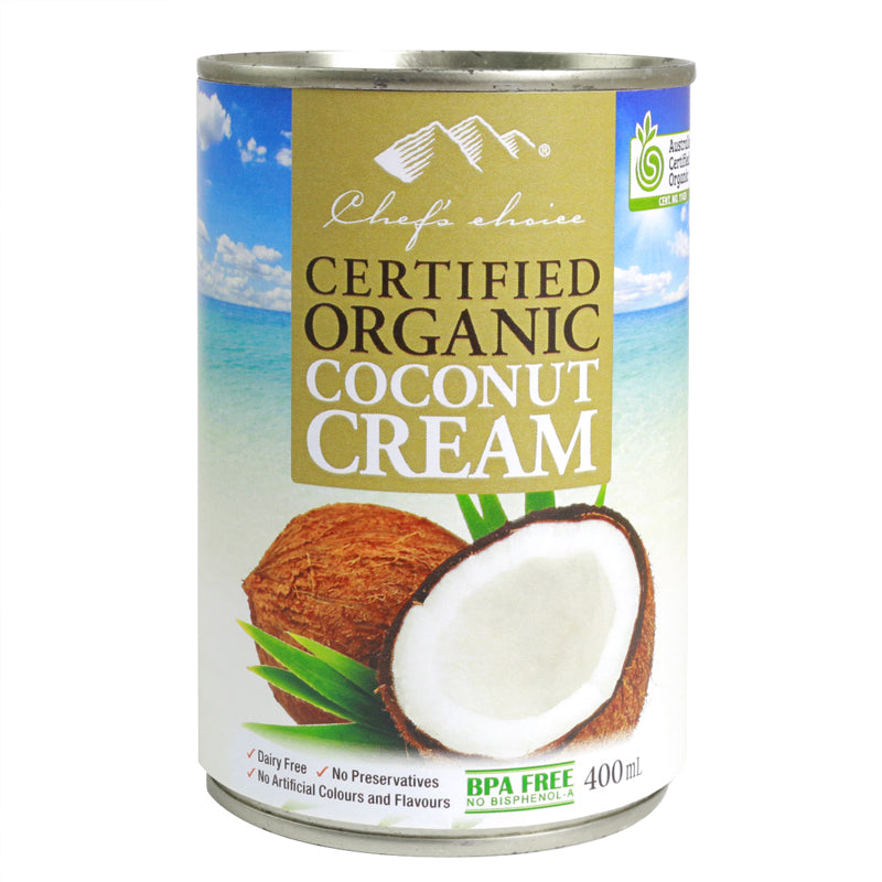 Chef's Choice Coconut Cream 400ml, Certified Organic