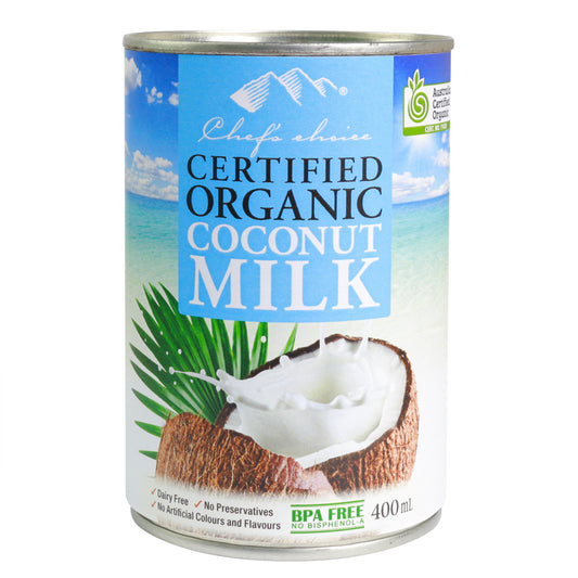 Chef's Choice Coconut Milk 400ml, Certified Organic