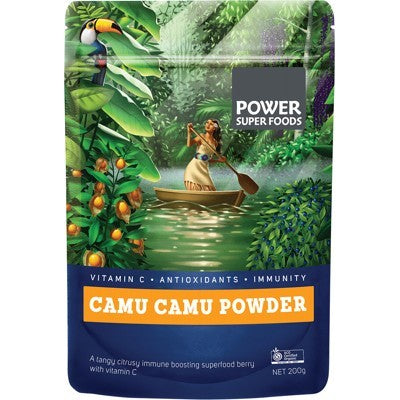 Power Super Foods Certified Organic Camu Camu Powder "The Origin Series" 200g, Excellent Source Of Vitamin C