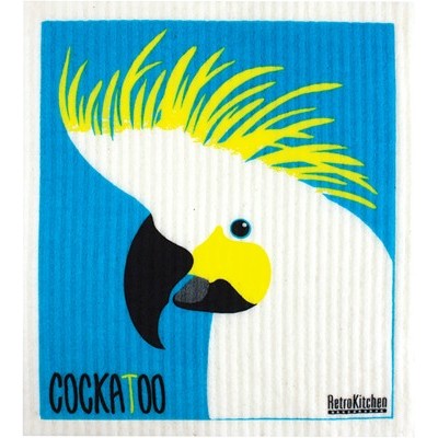 Retro Kitchen 100% Biodegradable Dishcloth Cockatoo