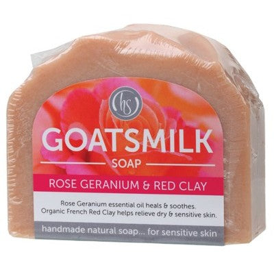 Harmony Soapworks Rose Geranium & Organic Red Clay Goats Milk Soap 140g