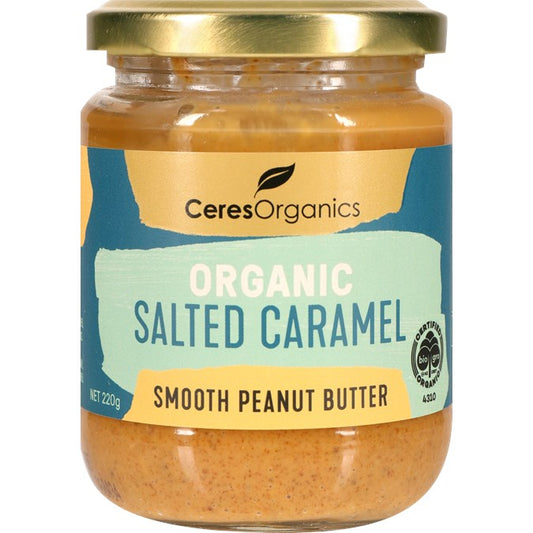 Ceres Organics Salted Caramel Peanut Butter 220g, Smooth