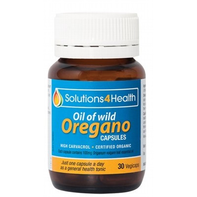 Solutions 4 Health Oil Of Wild Oregano 12 VegiCaps, 30 VegiCaps Or 60 VegiCaps