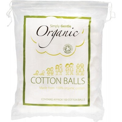 Simply Gentle Organic Cotton Balls 100 Pack, Large & Soft