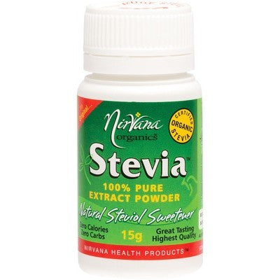 Nirvana Organics Stevia Powder 15g, 30g Or 100g, Certified Organic