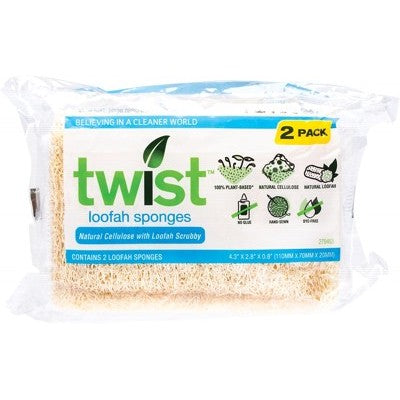 Twist Plant-Based Sponge & Loofah, 2 Pack