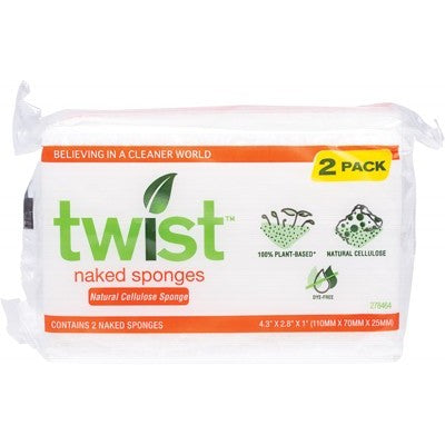 Twist Plant-Based Naked Sponges, 2 Pack