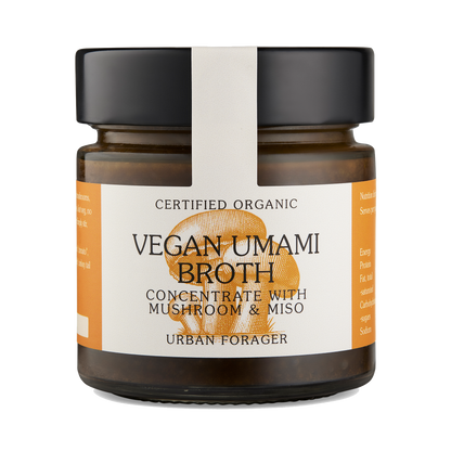 Urban Forager Vegan Umami Broth Concentrate 250g, Australian & Certified Organic With Mushroom & Miso