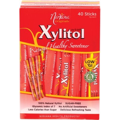 Nirvana Originals Xylitol Sticks 40 Sticks x 4g Each, Single Use Sachets