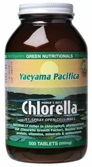 Green Nutritionals Yaeyama Pacifica Chlorella Tablets (500mg), 200 Or 500 Tablets; A Powerful Detoxifying Agent